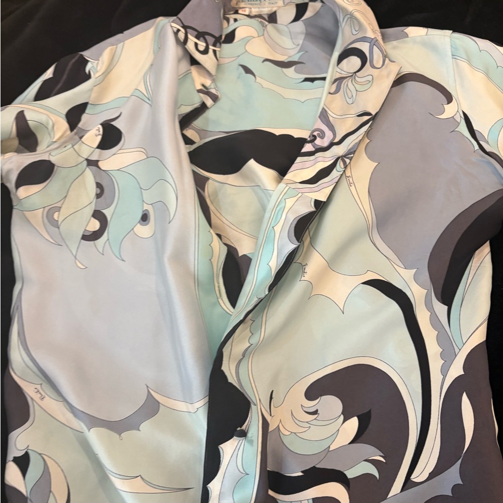 Emilio Pucci Multicolor Abstract Print Blouse